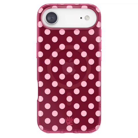 Raspberry Polka Dot iPhone Case