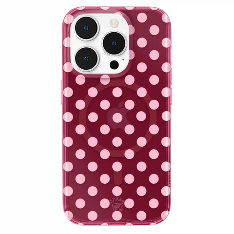 Raspberry Polka Dot iPhone Case