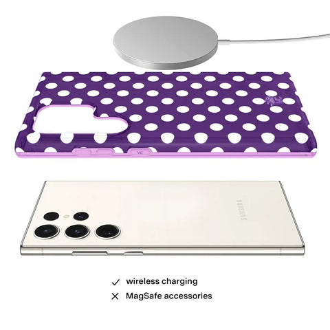 Violet Glow Polka Dot Samsung Case
