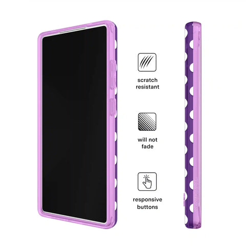 Violet Glow Polka Dot Samsung Case