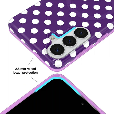 Violet Glow Polka Dot Samsung Case