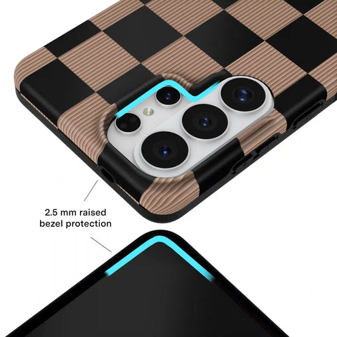 Mocha Vibe Checkered Samsung Case