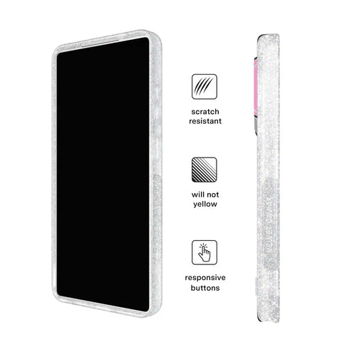 Pretty Punk Stripes Glitter Samsung Case