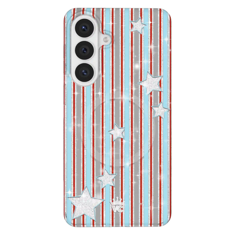 Stars & Stripes Glitter Samsung Case