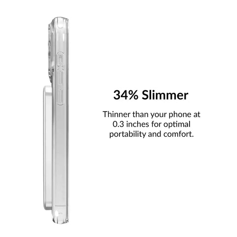 Silver Chrome Slim Portable MagSafe Charger Power Pack