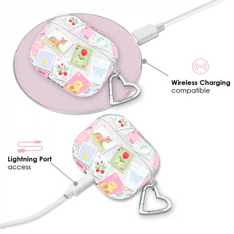 Spring Whimsy Stamps Glitter AirPod Case