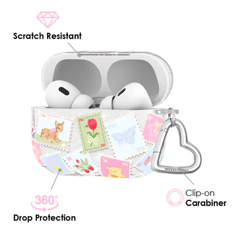 Spring Whimsy Stamps Glitter AirPod Case