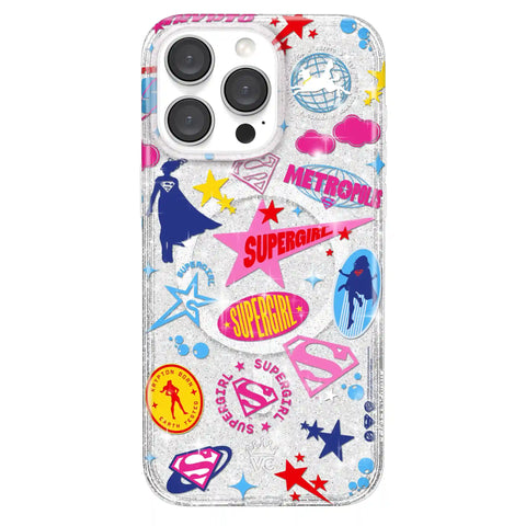 Supergirl Krypto Glitter iPhone Case