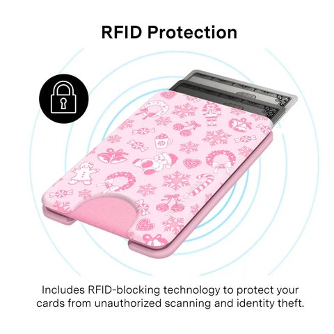 Pink Christmas MagSafe Wallet