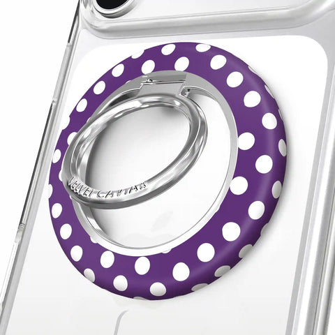Violet Glow Polka Dot MagSafe Grip Ring