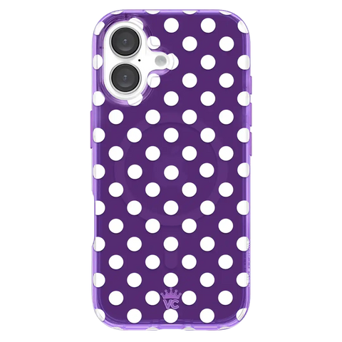 Violet Glow Polka Dot iPhone Case