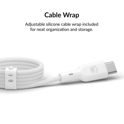 White Fast Charging Cable, 6ft USB-C