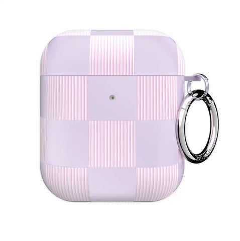 Lilac Vibe Checkered AirPod Case
