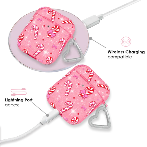 Pink Peppermint Princess AirPod Case