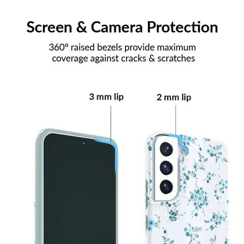 French Blue Floral Samsung Case