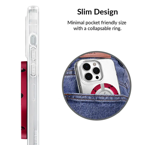 Black Cherry Crystal MagSafe Grip Ring