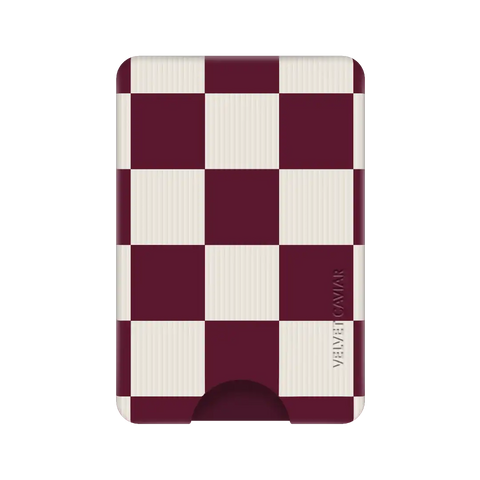Burgundy Vibe Checker MagSafe Wallet