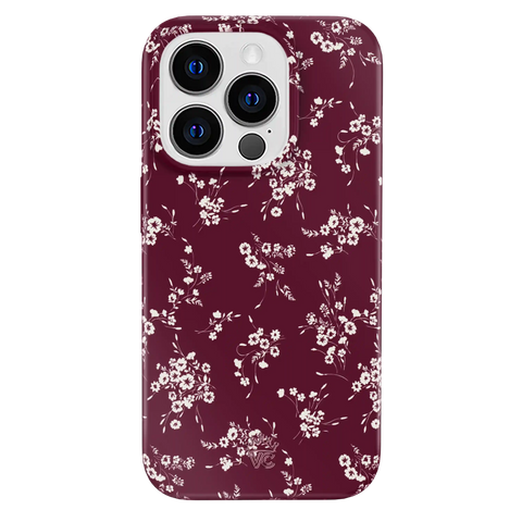 French Burgundy Floral iPhone Case