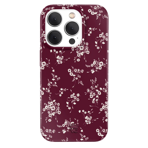 French Burgundy Floral iPhone Case