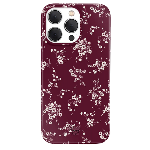 French Burgundy Floral iPhone Case