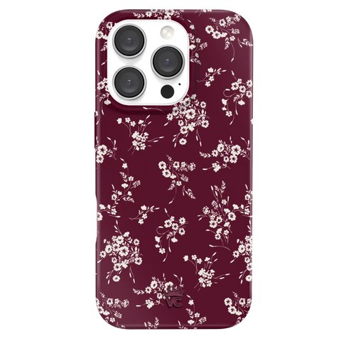 French Burgundy Floral iPhone Case