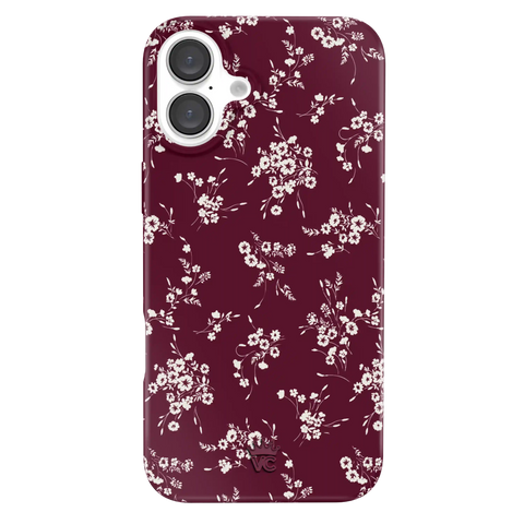 French Burgundy Floral iPhone Case