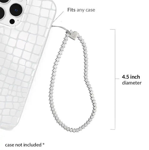 Silver Stars Phone Charm