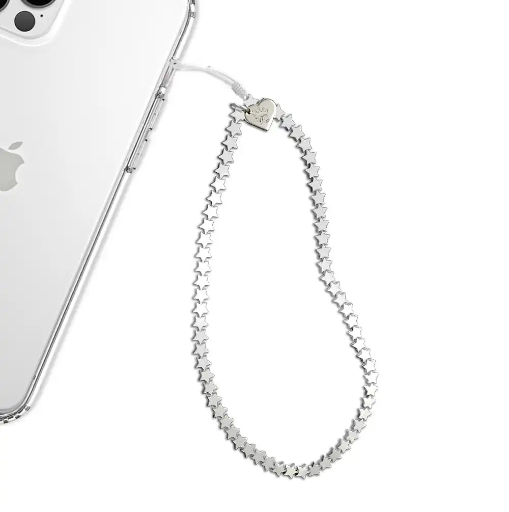 Silver Stars Phone Charm