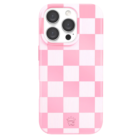 Pink Vibe Checkered iPhone Case