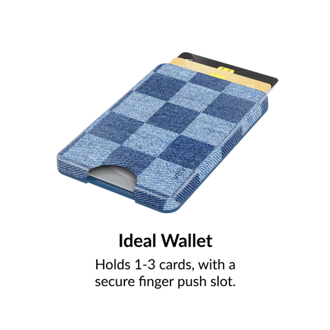 Denim Checker Magsafe Wallet