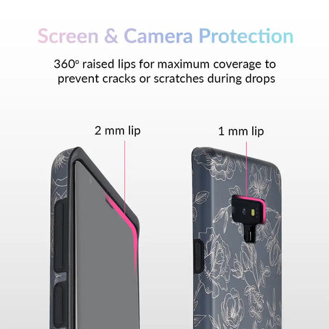 Floral Rose Gold Chrome Samsung Galaxy Case