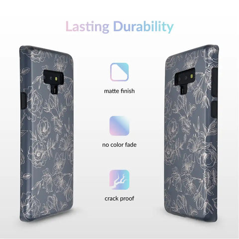 Floral Rose Gold Chrome Samsung Galaxy Case