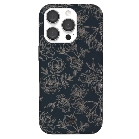 Floral Rose Gold Chrome iPhone Case