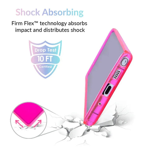 Neon Pink Clear Samsung Case