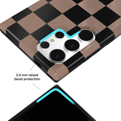 Mocha Vibe Checkered Samsung Case