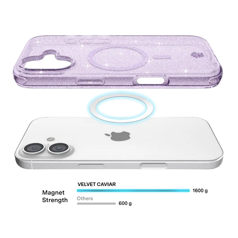 Lilac Stardust Glitter iPhone Case
