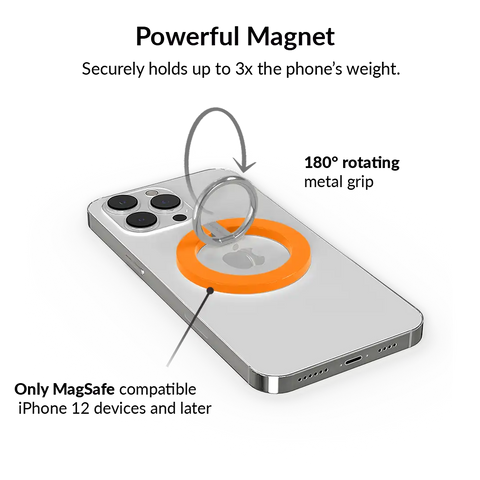 Neon Orange MagSafe Grip Ring