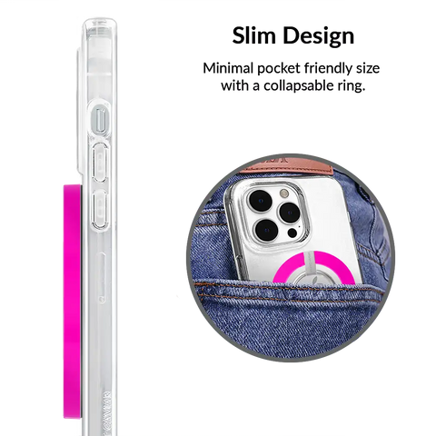 Neon Pink MagSafe Grip Ring