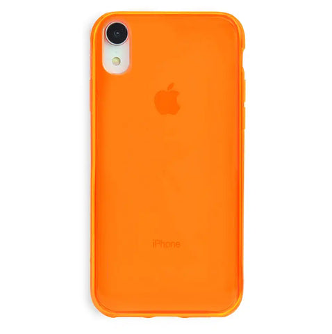 Neon Orange Clear iPhone Case