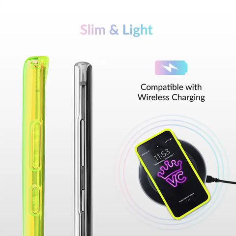 Neon Yellow Clear Samsung Case