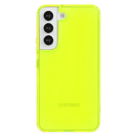 Neon Yellow Clear Samsung Case