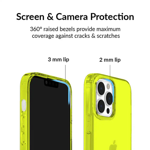 Neon Yellow Clear iPhone Case