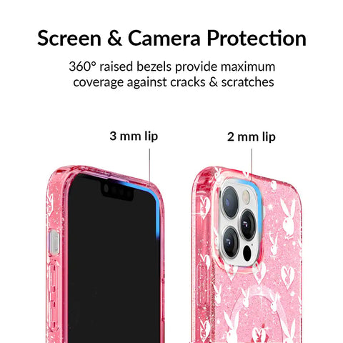 Playboy Pink Bunny Glitter iPhone Case