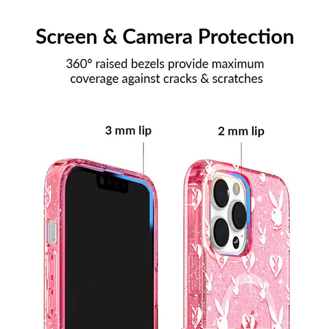 Playboy Pink Bunny Glitter iPhone Case