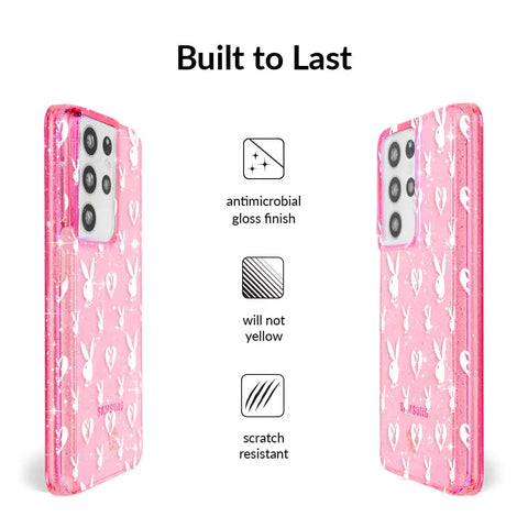 Playboy Pink Bunny Glitter Samsung Case