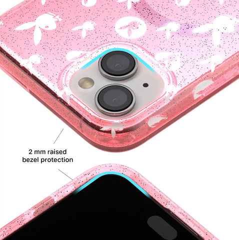 Playboy Pink Bunny Glitter iPhone Case
