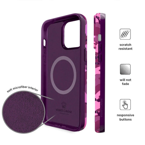 Magenta Camo iPhone Case