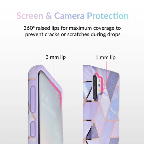 Purple Geometric Marble Samsung Case
