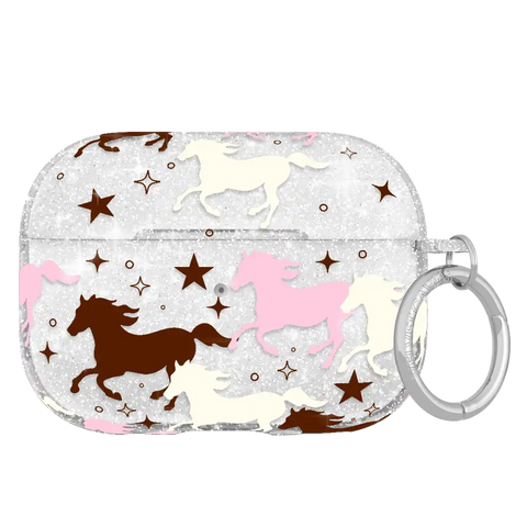 Pink Pony Glitter AirPod Case