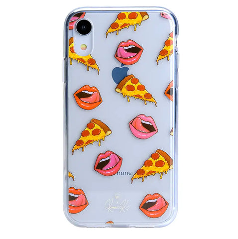 Pizza Lips iPhone Case by Kendall Vertes